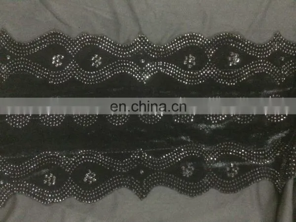 Lycra(Stretchable) & Velvet Burkha With Black Diamond Stone Work / Burkha for Casual Daily Work Wear photo-5