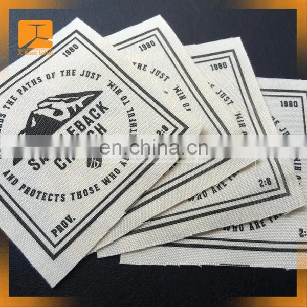 Printed Soft 100% Organic Cotton Labels Clothing Main Label for Garments and Hats photo-2