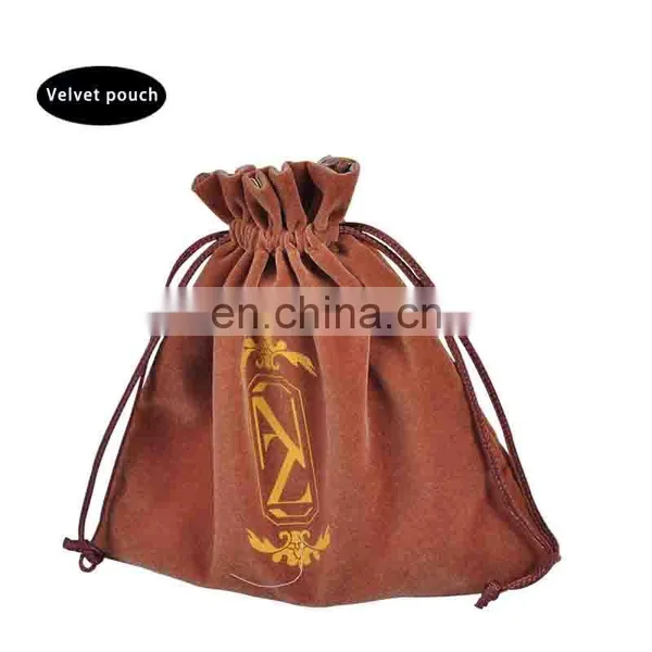 Custom Printed Velvet Drawstring Pouch Fabric Gift Bags Wholesale photo-4