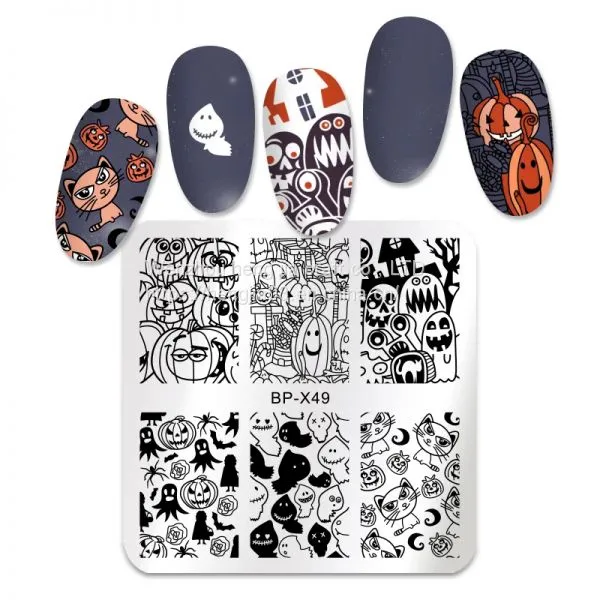 Halloween Stamping Plate Spider Christmas Xmas Pattern Image Nail Art Template Stencil Stamping For Nails Design photo-3