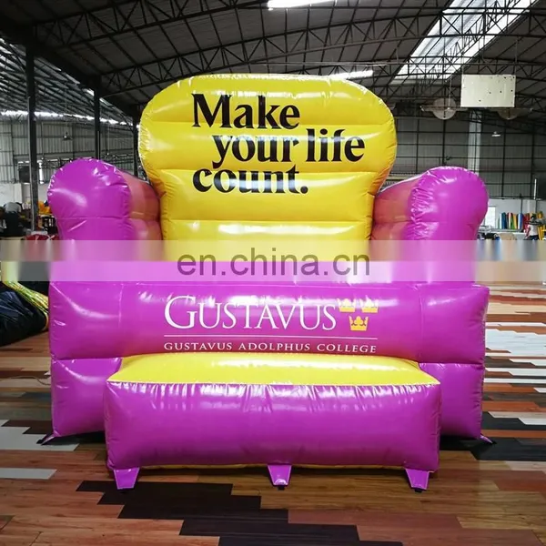 Customized Popular Turquoise Inflatable Sofa, Outdoor Advertising Props Inflatable Giant Sofa for Promotion photo-6