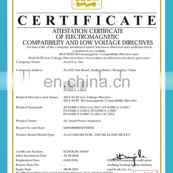 Acrel 300286.SZ AMC96-E4/KC LCD Display Three Phase Smart Energy Meter With Rs485 4DI/2DO photo-5