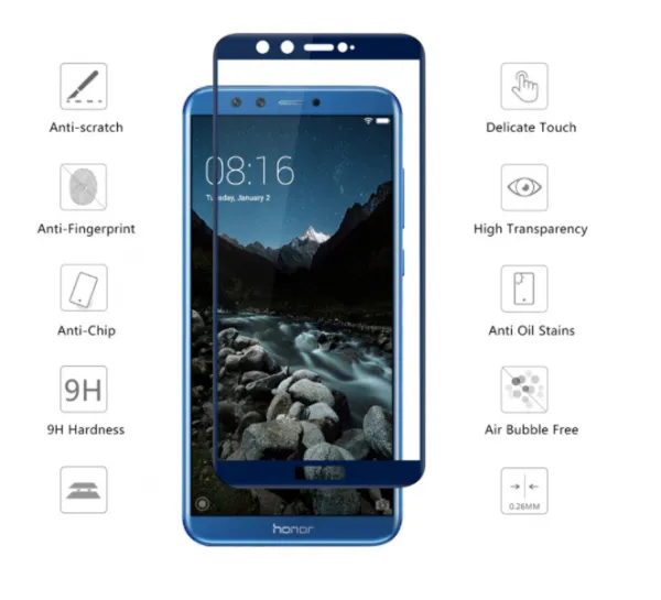 3D Protective Glass on Honor 9 Lite Screen Protector For Huawei Honor 9 Lite Tempered Glass photo-2