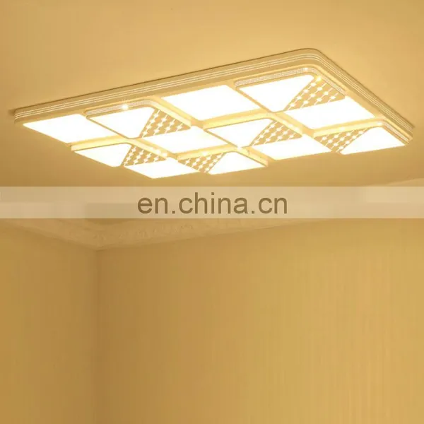 Iron Acrylic Rectangular Simple LED Ceiling Light Atmosphere Living Room Bedroom Lights photo-4