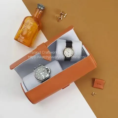 Men's Luxury Personalized Leather Roll Bag, Travel Bag, Collectible Bag,Travel Portable Watches Box PU Leather Watch Roll Case With Ring Holder Box photo-2