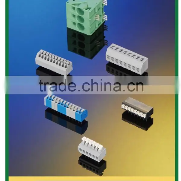 Screwless Terminal Block Solder Pin Mounted 300V 10A Pitch 3.5 mm photo-2