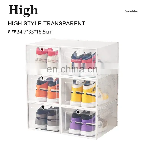 Plastic Front Shoe Case Transparent Sneaker Box Clear Custom Shoe Box Storage With Drawer Jordan Shoe Container photo-2