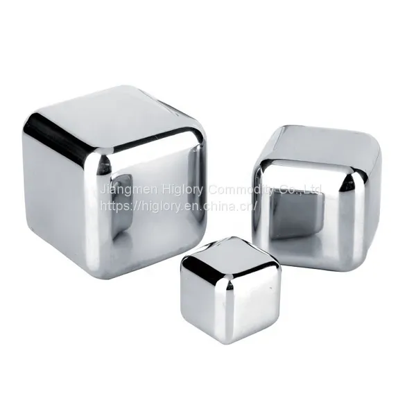 Amazon Hot Selling 304 Stainless Steel Ice Cubes Customized Whiskey Chilling Stones With Tongs Chill photo-3