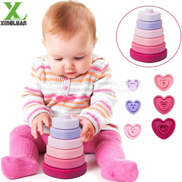 Hot Sale Christmas Tree Silicone Stacking Toy Montessori Educational Blocks & Model Building Toys Stacker Toys photo-4