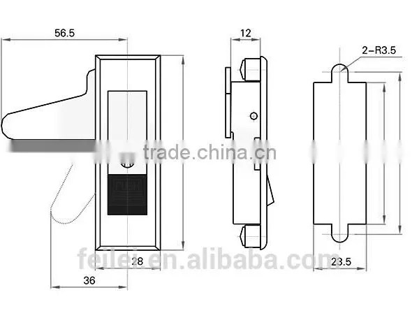 Plane Lever Latch Cabinet Lock photo-6