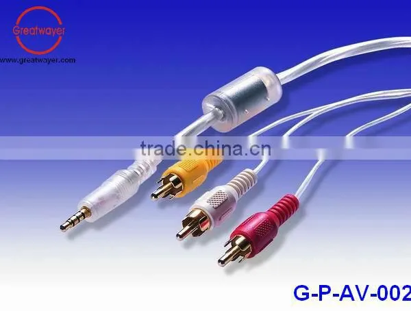 3.5mm stereo plug to jack av cable