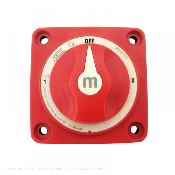 ISURE MARINE 32V Boat Single Circuit Selector Isolator Disconnect Rotary Switch Boat Battery Switch Circuit OFF-1-2 Red photo-3