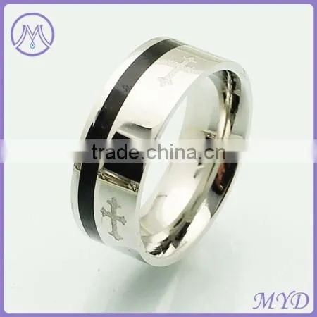 Fashion JewelrY High Quality Two Tones Stainless Steel Finger Ring photo-2