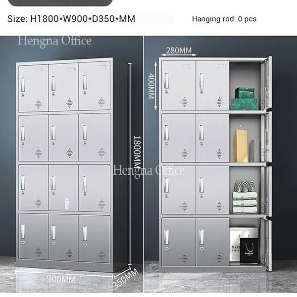 Changing Room Steel Locker | Modern Silver Finish & Padlock Hasp Optional | Fitness Club & Sauna - Verified Factory photo-5