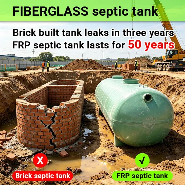 Three-chamber septic tank, photovoltaic accident oil pool, household toilet renovation pool, septic tank