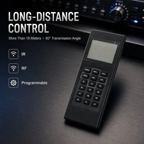 KGL3018 18-Key Programmable Audio System Remote Control LCD Wireless IR RF Controller for Amplifier photo-4