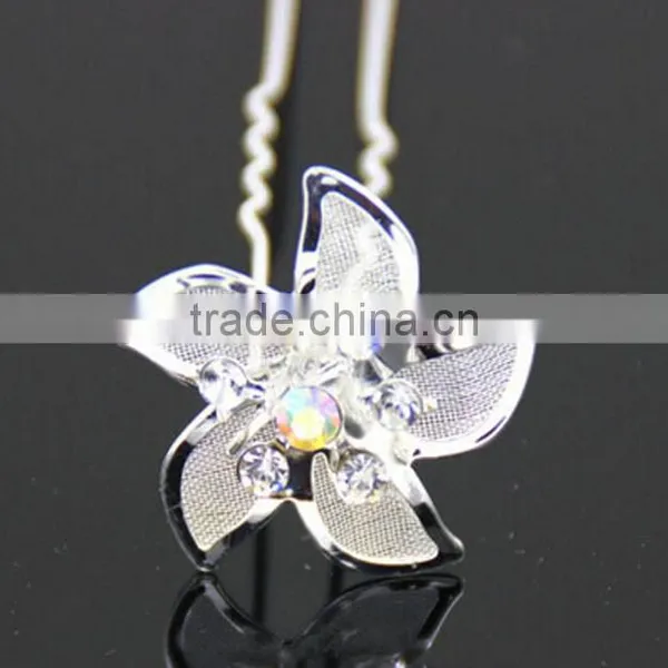 Gold Flower Pins Hair Accessories Metal Hair Clips photo-3