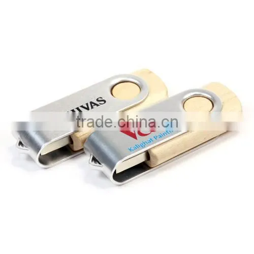 Promotional Gift Swivel USB Key Wood 8gb photo-2