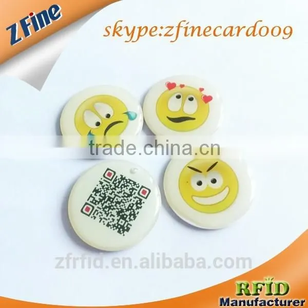 Round Mini Cute Crystal Epoxy Smart Expression Souvenir Cards photo-2