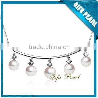 Factory Direct Sale Newest Elegant 925 Sterling Silver Freshwater Pearl Necklace for Women