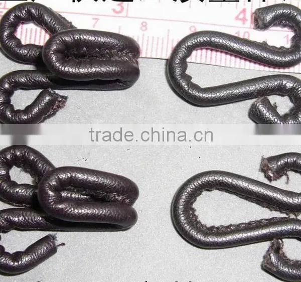 Real Leather Covered Hook and Eyes Closures photo-2