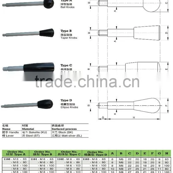 For Center Lathe and Mini Lathe Black Bakelite Gear Lever Handle photo-2