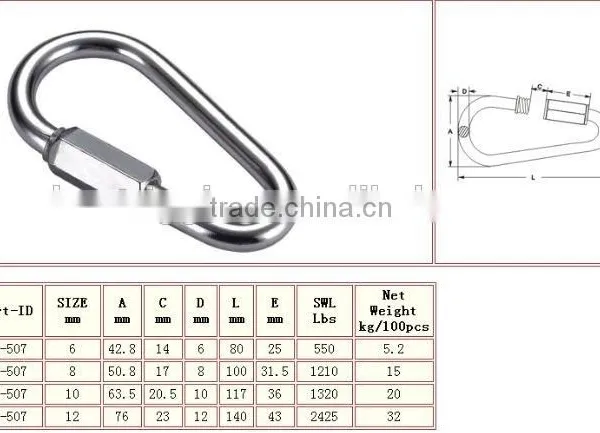 Stainless Steel AISI316 304 Pear Shaped Quick Link Quick Chain in China photo-3