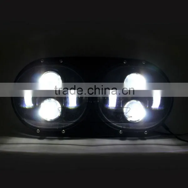 BJ-HL-018 Waterproof Ultra Bright Aluminum Housing Clear PC Lens Black LED Motorcycle Headlight photo-4