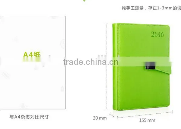 Top Grade Unique Design Leather 2 Year Planner 2016/2017 With Card Slots photo-4
