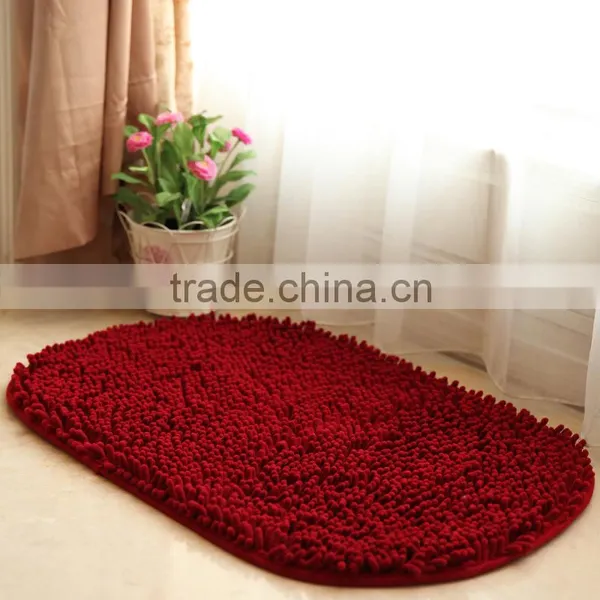 Microfiber Chenille Pink Bathroom Mat Travellers Washable Rugs photo-4