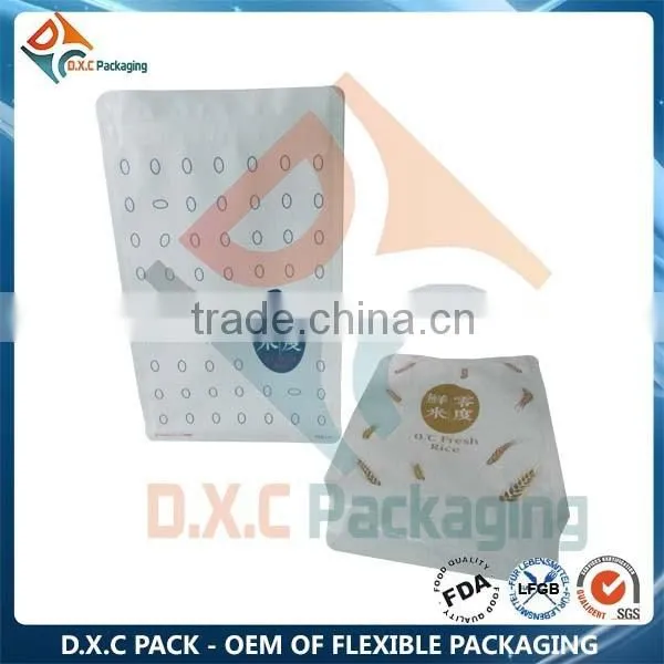 Plastic Handle Quad Seal 5kg Rice Packing Bags With Side Gusset photo-6