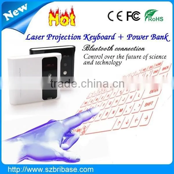 BRIBASE Lowest Price 7800mAh Power Bank Wireless Bluetooth Virtual Laser Projection Keyboard in High Quality Quality Choice
