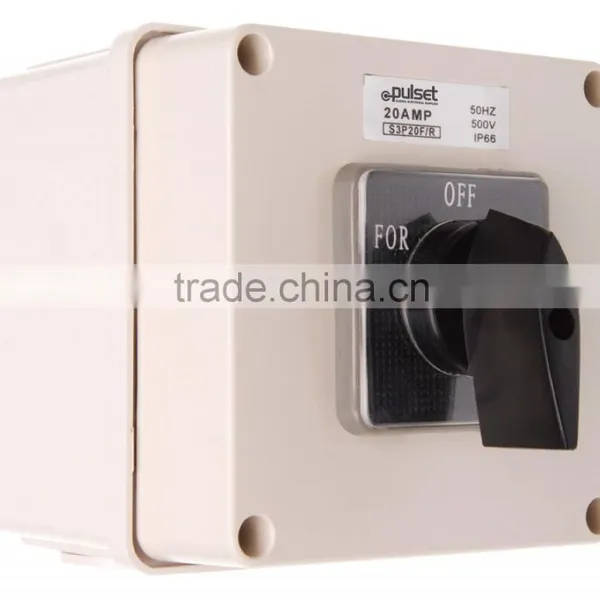 Three Phase Square Forward Reverse Switch 20A