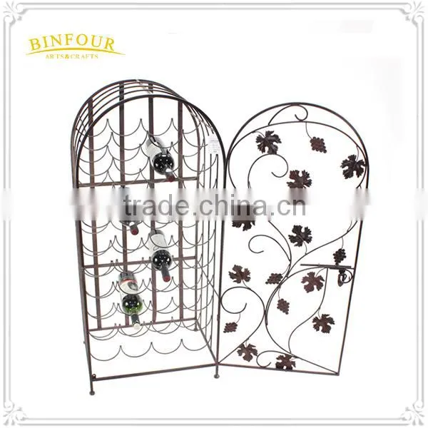 Decorative Rack Metal Wall Mounted Wine Bottle Holder photo-6