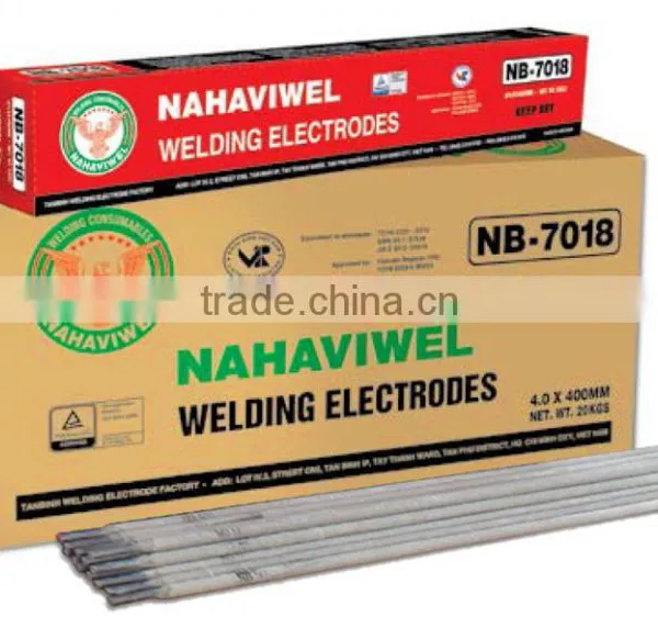 2.6mm 3.2mm 4.0mm 5.0mm AWS E7018 Mild Steel Welding Electrodes NAHAVIWEL Brand