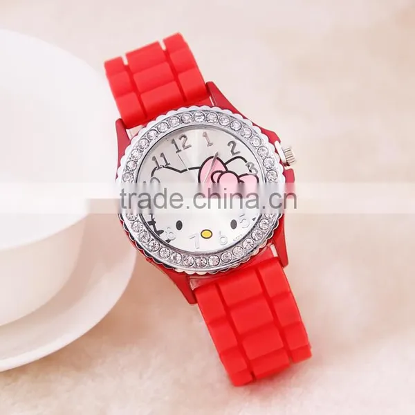 Hello Kitty Silicone Crystal Watch for Girl photo-2