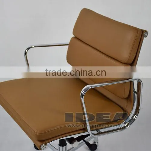 Replica Charles Soft Pad Office Chair- Light Brown Color Genuine Leather photo-6