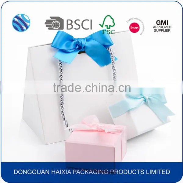 Fashion Design Customer Logo Paper Handbags, Pure Color Hand Bag photo-3