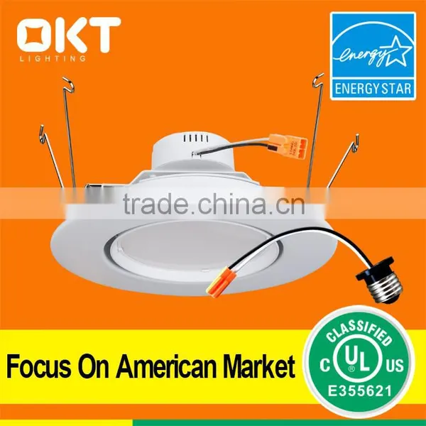 UL 5/6 In. 10W COB LED Fire Rated Downlight Kit,120v Input,triac Dimmable