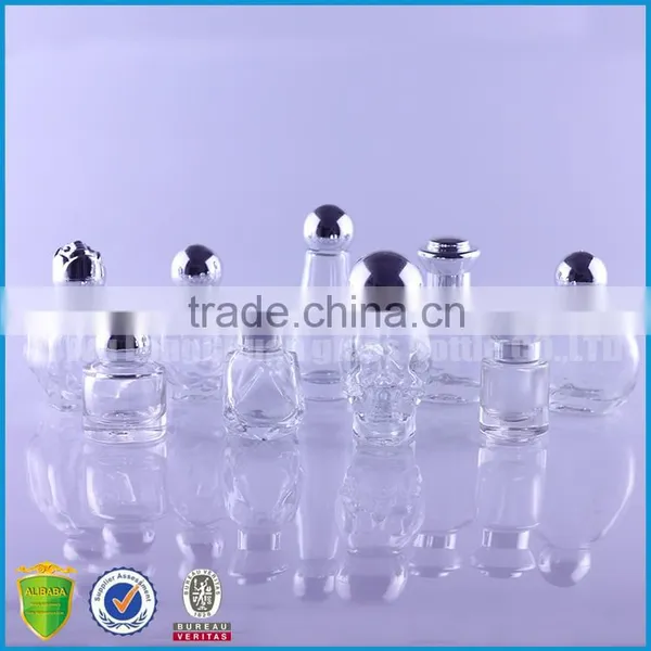 Skull Round Rose Oblate Empty E Liquid Glass Bottles 12ml With Airtingt Aluminum Cap photo-6