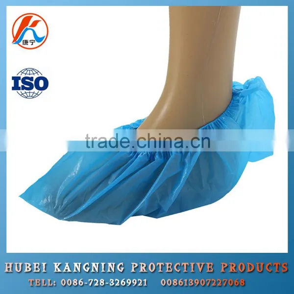 Outdoor Waterproof Blue CPE Disposable Shoe Covers photo-3