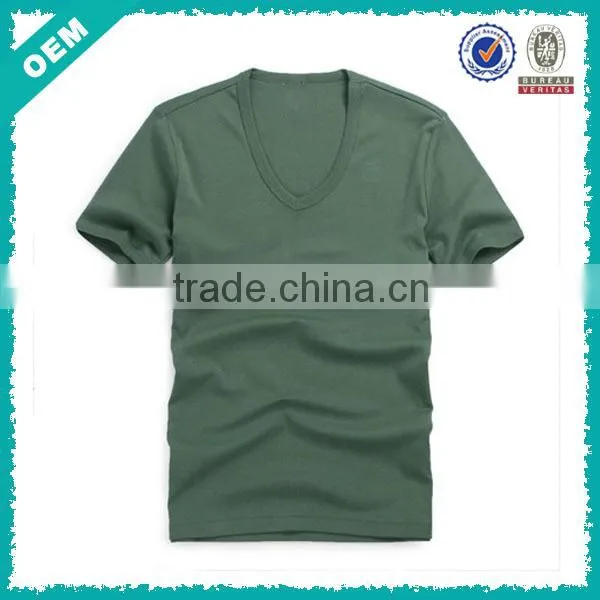 New ! Hot Sale Men Deep Low Cotton V-neck T-shirts (lyt-04000118)