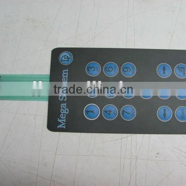 16 Numeral Letter Embossed Membrane Switch