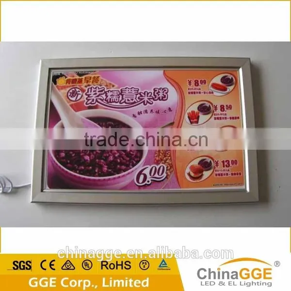 Long Using Life Snap Aluminum Edge Display Light Box for Cabinet Restaurant photo-3
