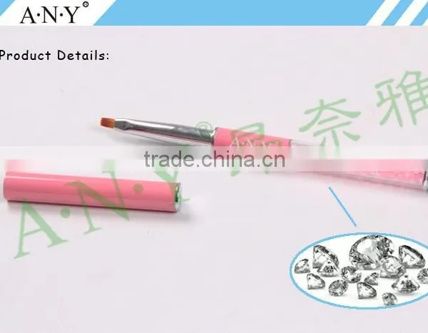 ANY Nail Art Beauty Care Pink Rhinestone UV Gel Nail Polish Brush Micropainting photo-2
