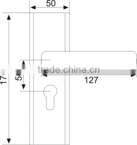 American Style Lower Price Keyed Entry Satin Stainless Steel Small Mortise Lock for Residential photo-2