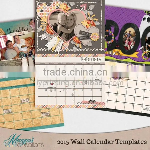 2016 Custom Calendar Printing Wall Calendar Printing Desk Calendar Printing photo-2