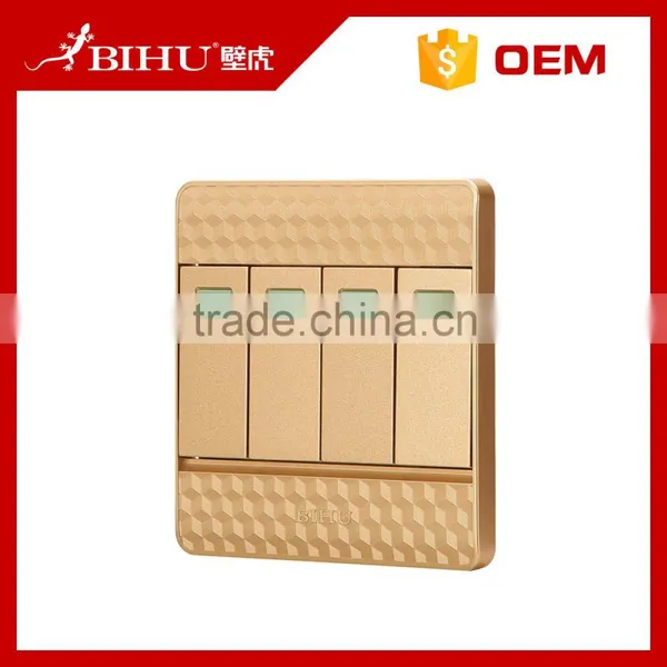 Luxury Design Electric Wall Switch 4 Gang Light Intermediate Switch for Home photo-4