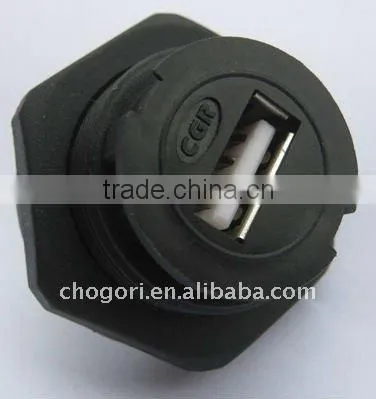 Circular Lock Bayonet USB Waterproof Receptacle photo-2