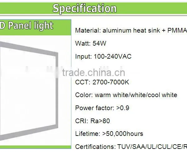Wholesale Led Recessed Panel Light 60cm x 60cm 42W 54W 82W 5700K 120V 230V PF>0.9 CRI80 photo-3